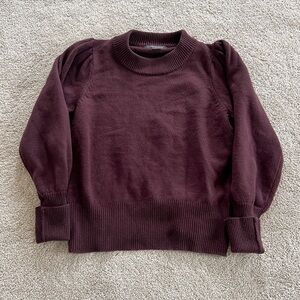 French connection chocolate brown spring sweater crewneck size small